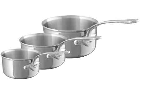 Set de casseroles en fonte d'inox Mauviel M'Urban4 - Poignées fixes et compatibles induction