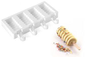Moule à glaces en silicone Silikomart Mini Tango forme spirale - 4 empreintes