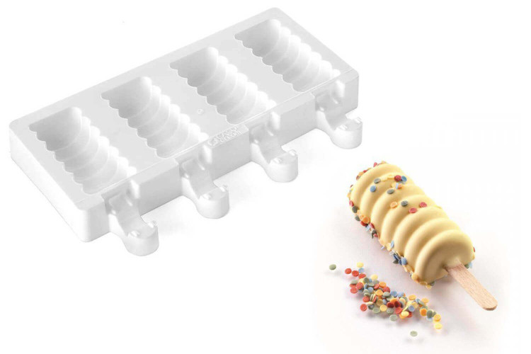 Moule à glaces en silicone Silikomart Mini Tango forme spirale - 4 empreintes