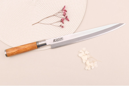 Couteau yanagiba Wusaki Olive 7Cr en acier inoxydable 27cm