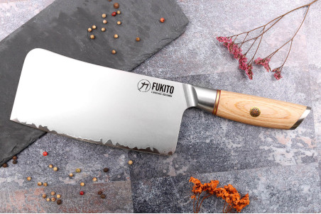 Couperet en pakkawood Fukito Pakka San Mai 19cm