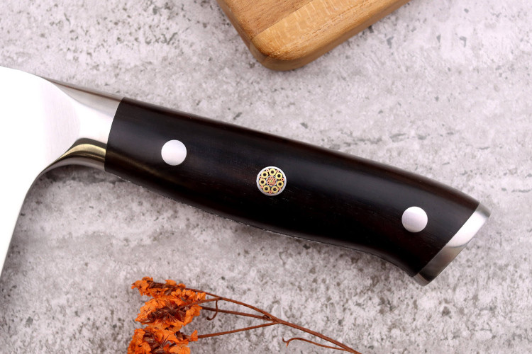 Couteau de chef chinois en inox Fukito Ebène X50 - Longueur 17,5cm