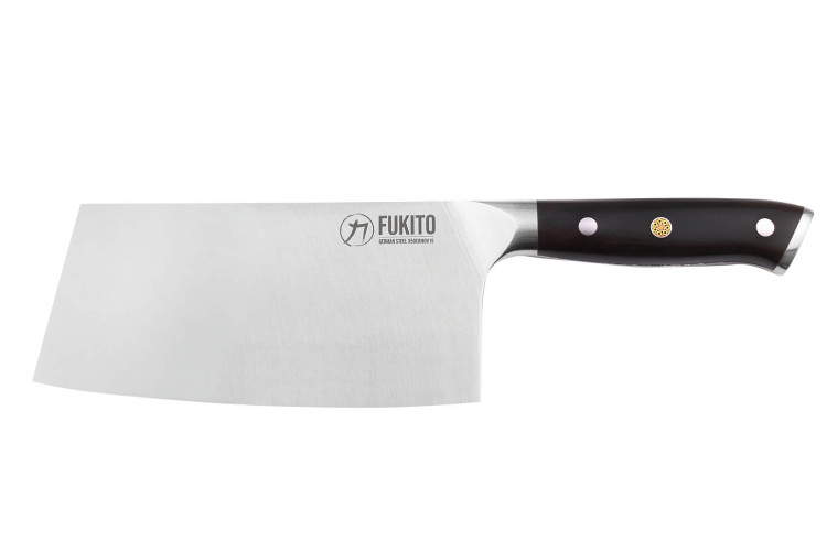 Couteau de chef chinois en inox Fukito Ebène X50 - Longueur 17,5cm