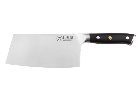 Couteau de chef chinois en inox Fukito Ebène X50 - Longueur 17,5cm