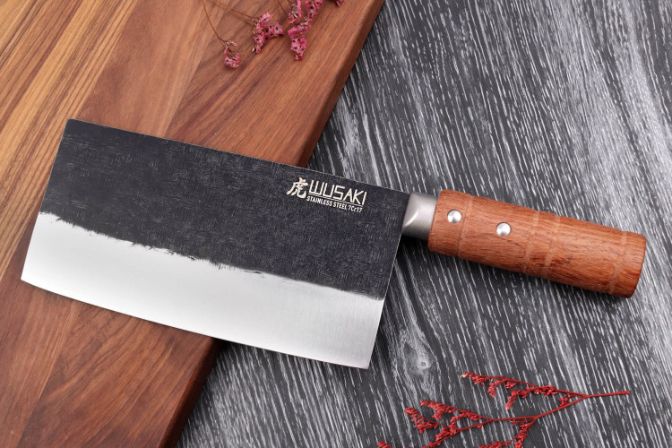 Couteau de chef chinois design Wusaki Padouk 17,5cm