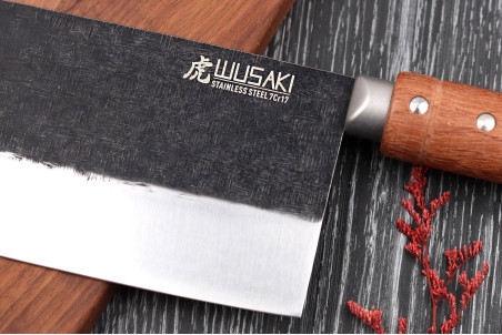 Couteau de chef chinois design Wusaki Padouk 17,5cm