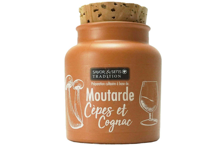 Moutarde traditionnelle aux cèpes et au cognac Savor&Sens - Pot de 110g