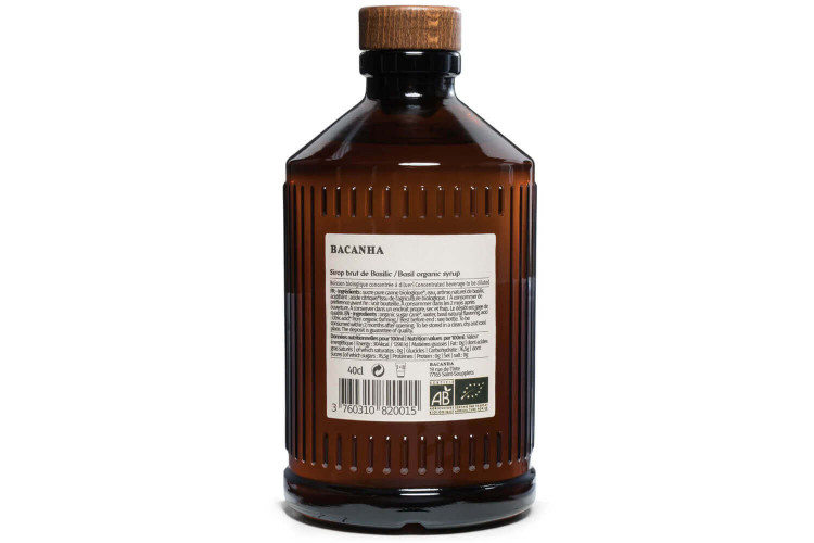 Sirop de basilic artisanal et biologique Bacanha - 40cl