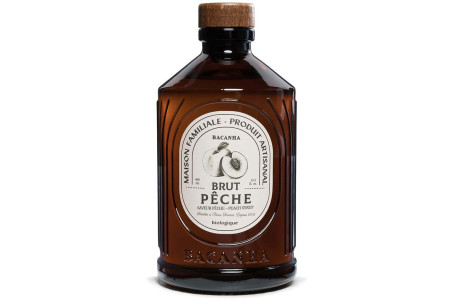 Sirop de pêche certifié bio Bacanha 40cl - Fabrication artisanale française