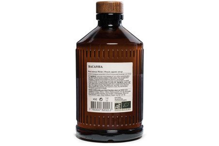 Sirop de pêche certifié bio Bacanha 40cl - Fabrication artisanale française