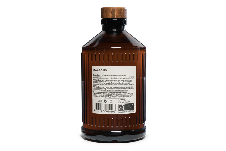 Sirop à la rose artisanal Bacanha - Certification biologique 40cl