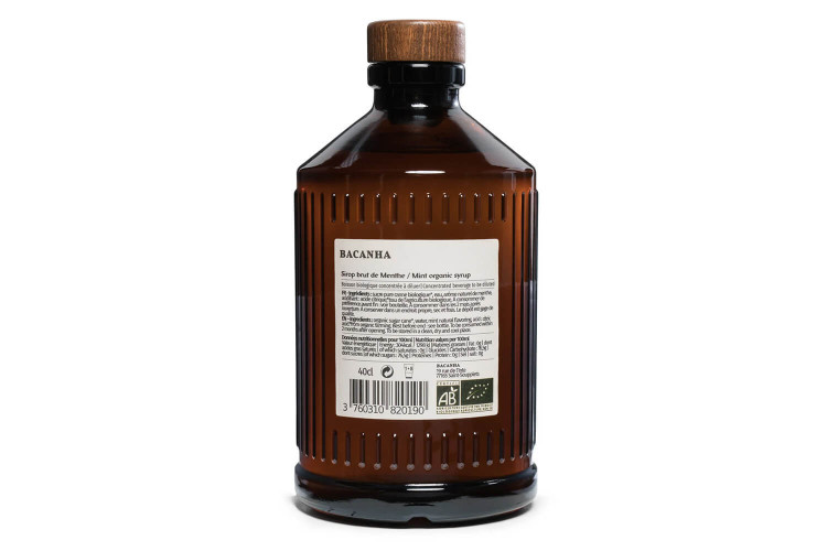Sirop de menthe bio et artisanal Bacanha - Fabriqué en France 40cl