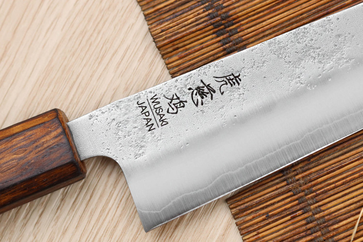 Couteau bunka Wusaki Yoshi G3 chêne 17cm - Couteau artisanal japonais