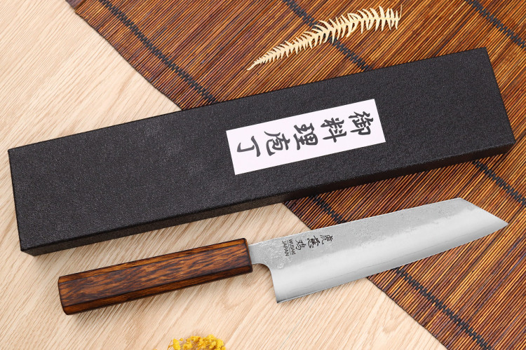 Couteau bunka Wusaki Yoshi G3 chêne 17cm - Couteau artisanal japonais