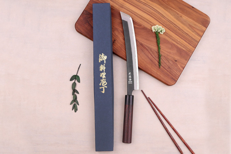 Couteau sakimaru artisanal japonais Wusaki Sakimaru BS1 - Lame 24cm