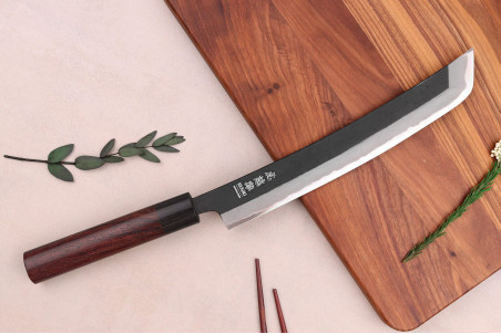 Couteau sakimaru artisanal japonais Wusaki Sakimaru BS1 - Lame 24cm