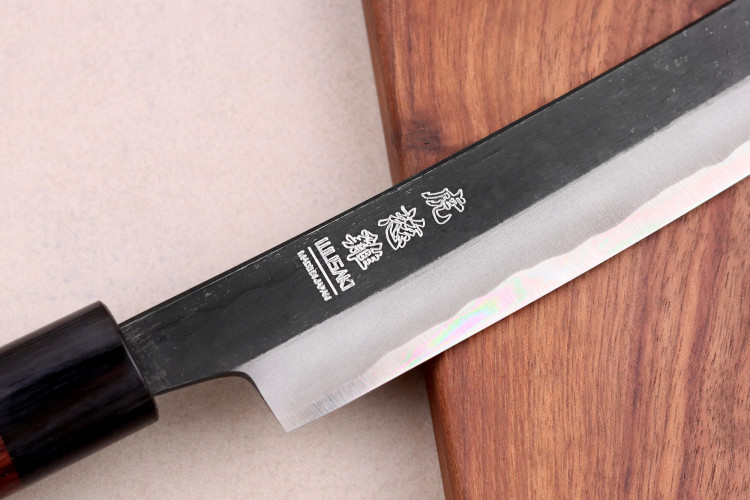 Couteau japonais sakimaru Wusaki BS1 fabrication artisanale - Lame 30cm