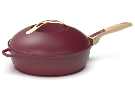 Poêle sauteuse Cookut La Fabuleuse 8-en-1 antiadhérente - Couleur rubis 28cm