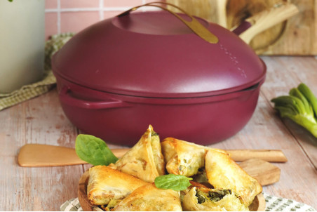 Poêle sauteuse Cookut La Fabuleuse 8-en-1 antiadhérente - Couleur rubis 28cm