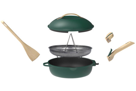 Poêle tous feux dont induction Cookut La Fabuleuse 8-en-1 - Couleur canopée 28cm