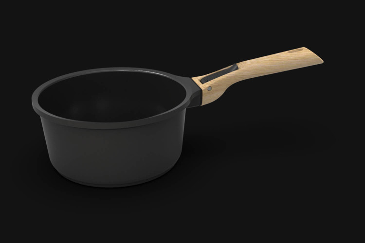 Lot de 2 poêles et 1 casserole à poignée amovible L'Incroyable Kit Cookut - Graphite