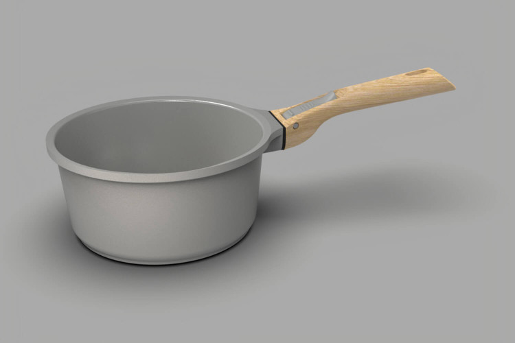 Duo de poêles et casserole L'Incroyable Kit Cookut poignée amovible - Coloris : perle