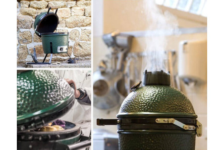 Barbecue charbon de bois Big Green Egg Mini polyvalent en céramique - Haut de gamme