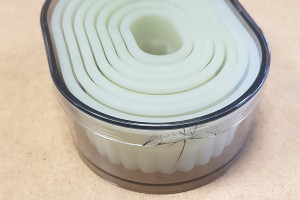7 découpoirs de forme ovale cannelée en Polyglass® 2